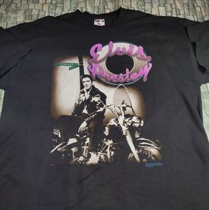 VINTAGE  90s 1996 ELVIS PRESLEY T-SHIRT sz‎  XXL motorcycle